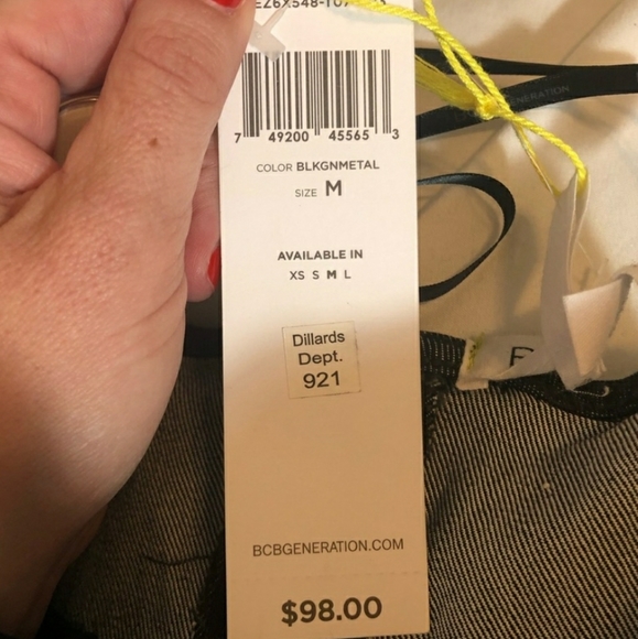 NWT BCBGeneration Strapless Denim Dress Sz M - Picture 7 of 7